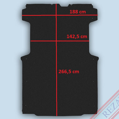 Laderaum Boden für Citroen Jumper / Fiat Ducato / Peugeot Boxer L1 kurzer Radstand Schwarz