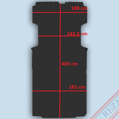 Laderaum Boden für Citroen Jumper / Fiat Ducato / Peugeot Boxer L4 langer Radstand Schwarz