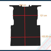 Laderaum Boden für Ford Transit Connect II (langer Radstand) FL Schwarz
