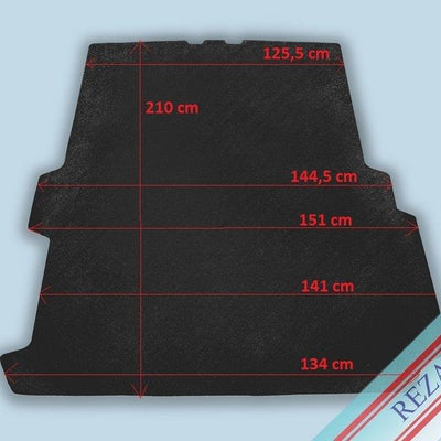Laderaum Boden für Peugeot Expert XS / Toyota ProAce II / Citroen Jumpy XS Schwarz
