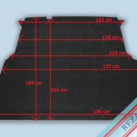 Laderaum Boden für Citroen Berlingo / Peugeot Partner I Schwarz
