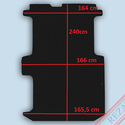 Laderaum Boden für Renault Trafic / Opel Vivaro / Nissan Primastar (kurzer Radstand) Schwarz