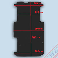 Laderaum Boden für Renault Trafic / Opel Vivaro / Nissan Primastar (langer Radstand) Schwarz