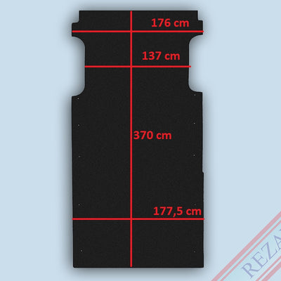 Laderaum Boden für Opel Movano B / Renault Master L3 Schwarz