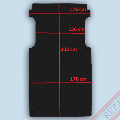 Laderaum Boden für Opel Movano B / Renault Master L2 Schwarz