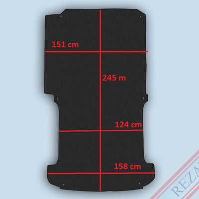 Laderaum Boden für VW T5 / T6 (kurzer Radstand) Schwarz