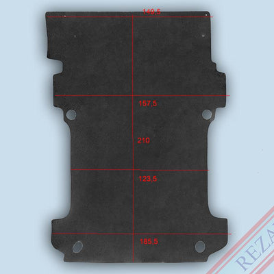 Laderaum Boden für VW T5 /T6 (langer Radstand & 2 Sitzreihen) Schwarz