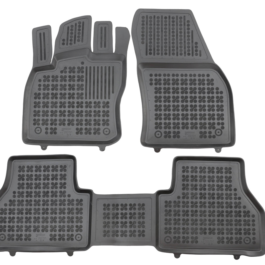 Gummi Fußmatten für Ford Tourneo Connect III / VW Caddy V Schwarz