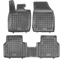 Gummi Fußmatten für Skoda Enyaq iV / VW ID.4 ID.5 Schwarz / Matte mit Verbindungsstück