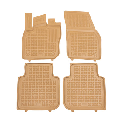 Gummi Fußmatten für Skoda Kodiaq II Beige