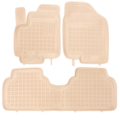 Gummi Fußmatten für Hyundai ix20 / Kia Venga Beige