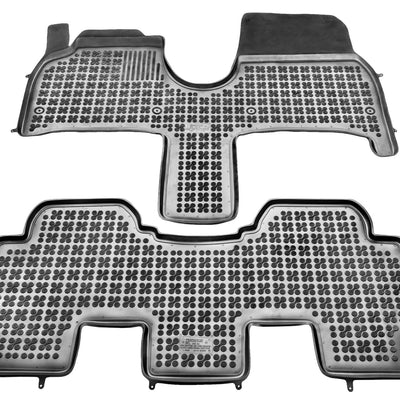 Gummi Fußmatten für Peugeot 807 / Citroen C8 / Fiat Ulysse / Lancia Phedra Schwarz