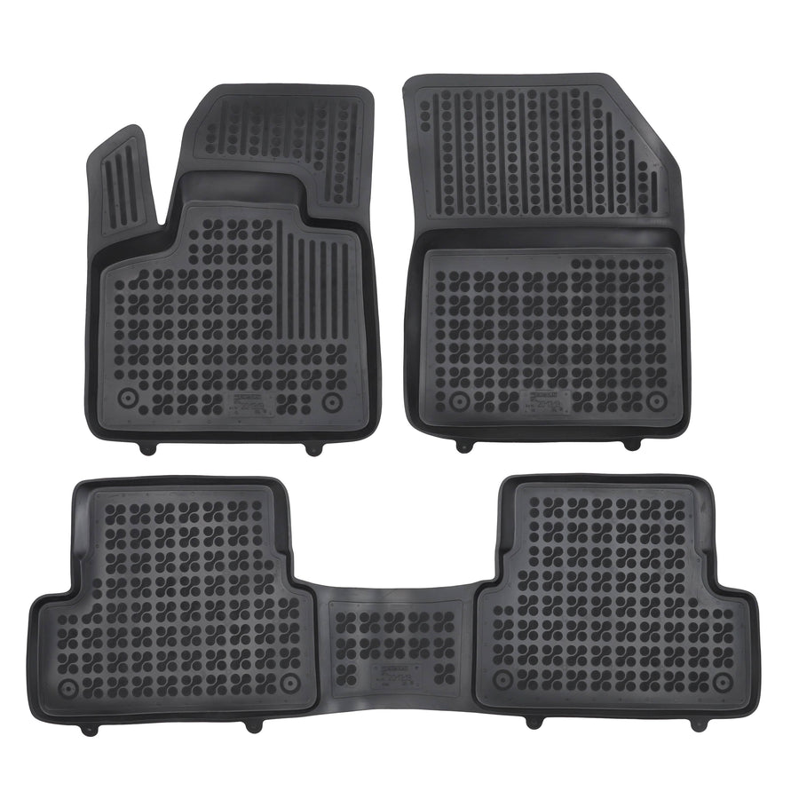 Gummi Fußmatten für Peugeot 3008 II Schwarz / Plug-In Hybrid