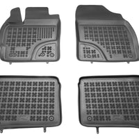 Gummi Fußmatten für Toyota Prius III Facelift Schwarz