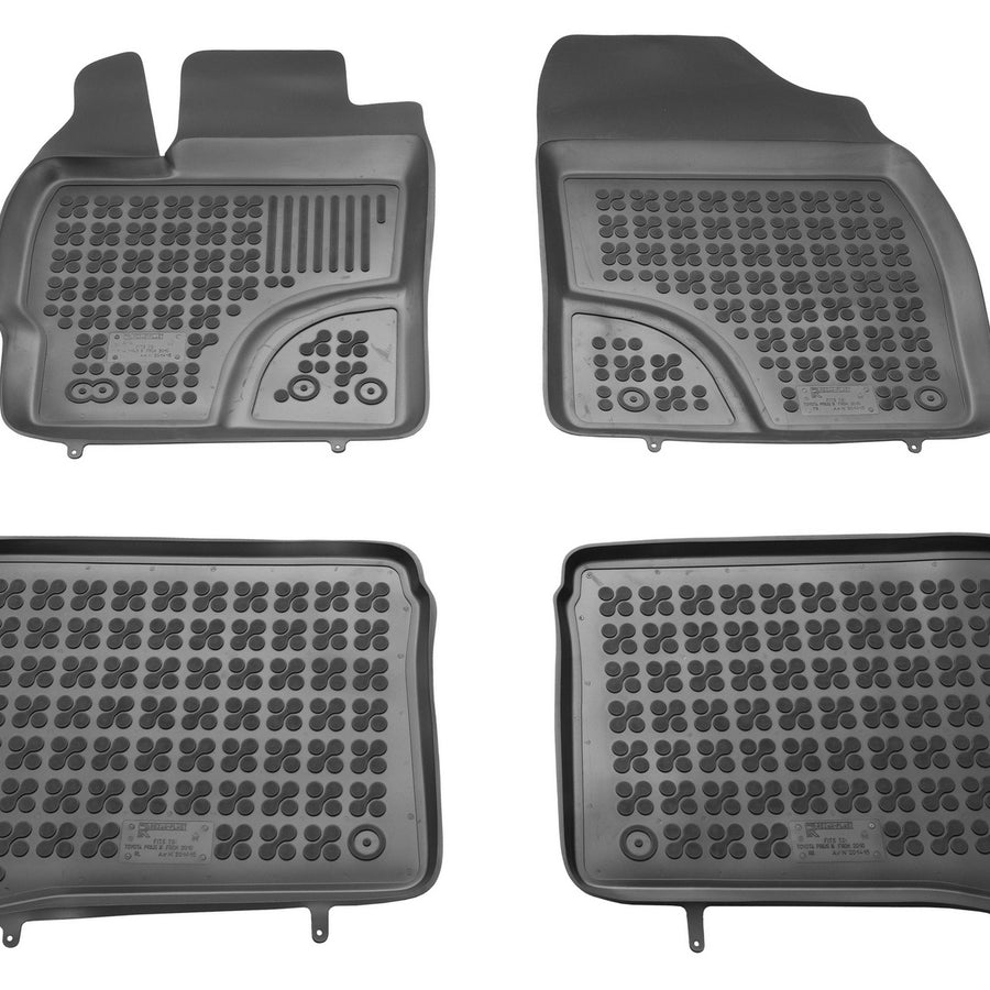 Gummi Fußmatten für Toyota Prius III Facelift Schwarz