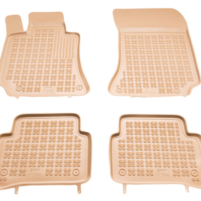 Gummi Fußmatten für Mercedes E W212 Beige