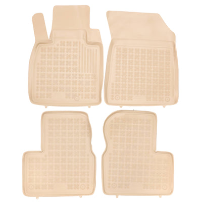 Gummi Fußmatten für Nissan Micra IV Beige