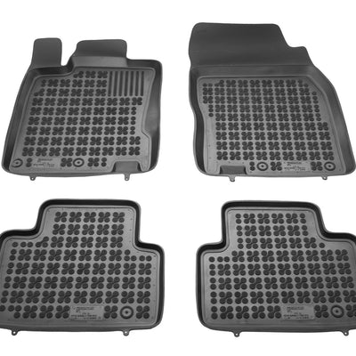 Gummi Fußmatten für Nissan Qashqai II Schwarz