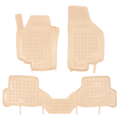Gummi Fußmatten für Seat Altea XL Beige