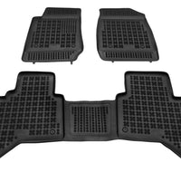 Gummi Fußmatten für Isuzu D-Max II Schwarz / 5-Sitzer