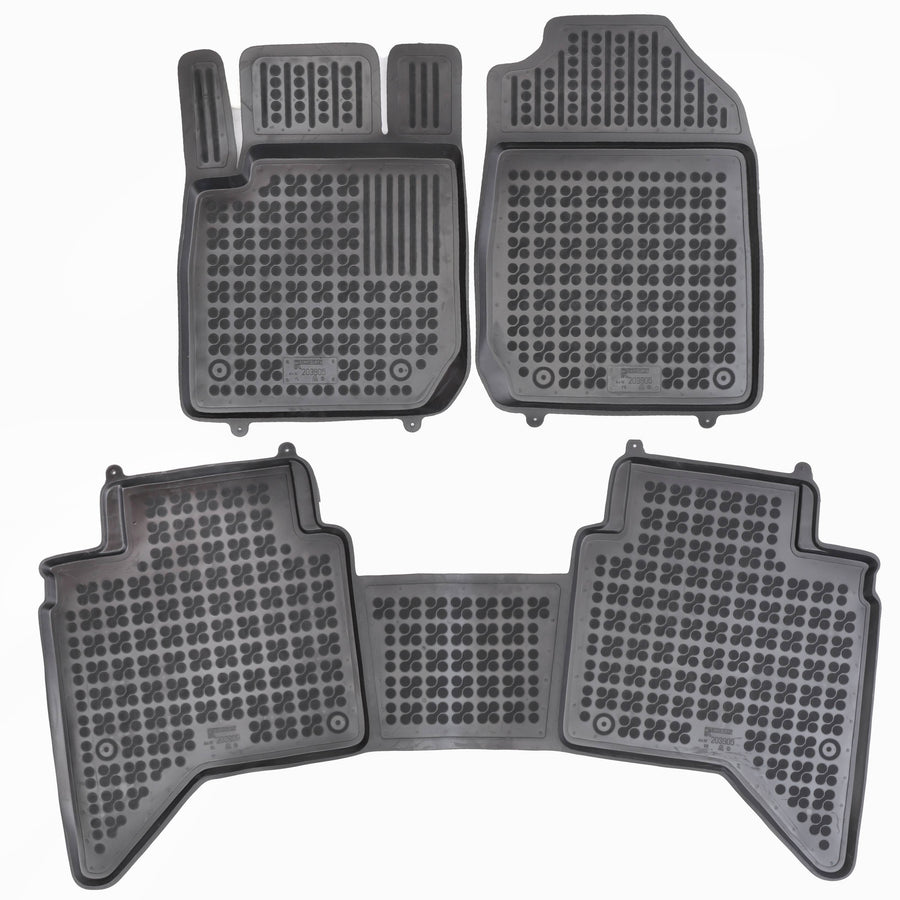 Gummi Fußmatten für Isuzu D-Max III Schwarz / 4-Türer