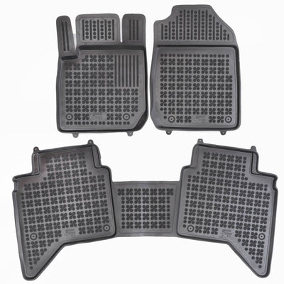 Gummi Fußmatten für Isuzu D-Max III Schwarz / 4-Türer