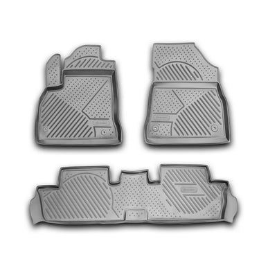3D Element Gummi Fußmatten für PEUGEOT 3008, 2009-2016, 3 Set