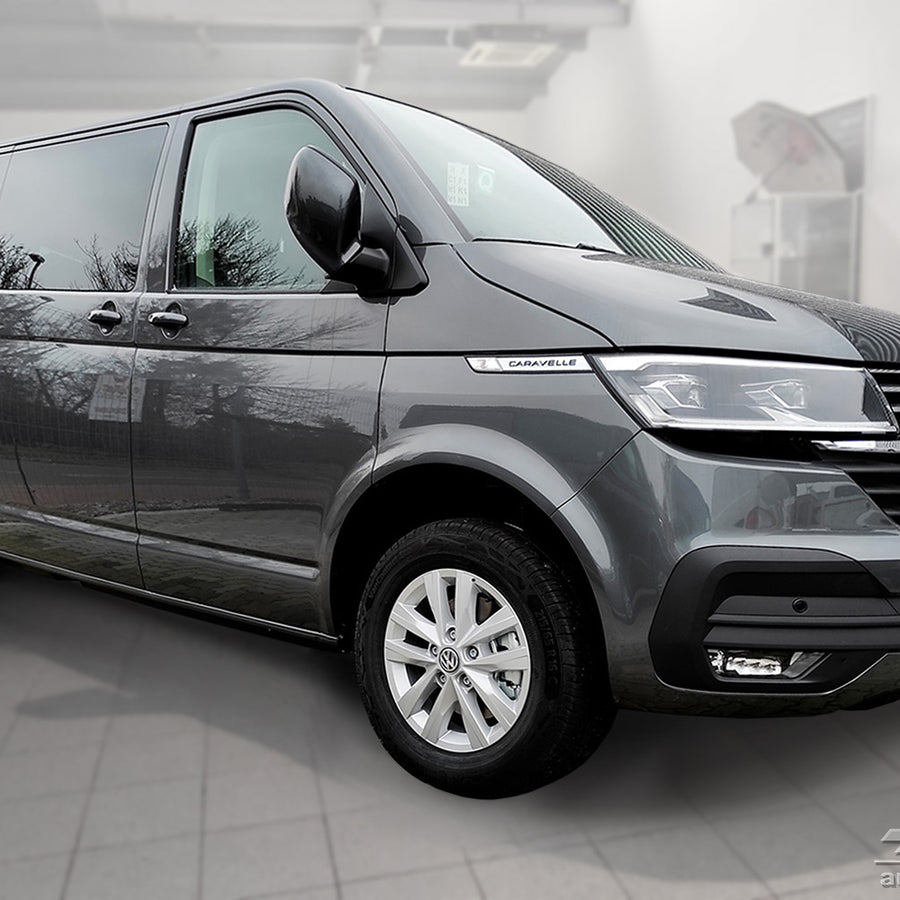Geriffelter Kantenschutz für VW T6 Schwarz Matt