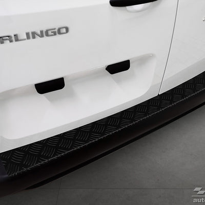 Geriffelter Kantenschutz für Peugeot Partner Rifter Combo Life Proace City Berling Schwarz Matt