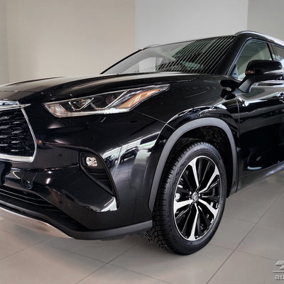 Geriffelter Kantenschutz für Toyota Highlander Schwarz Matt