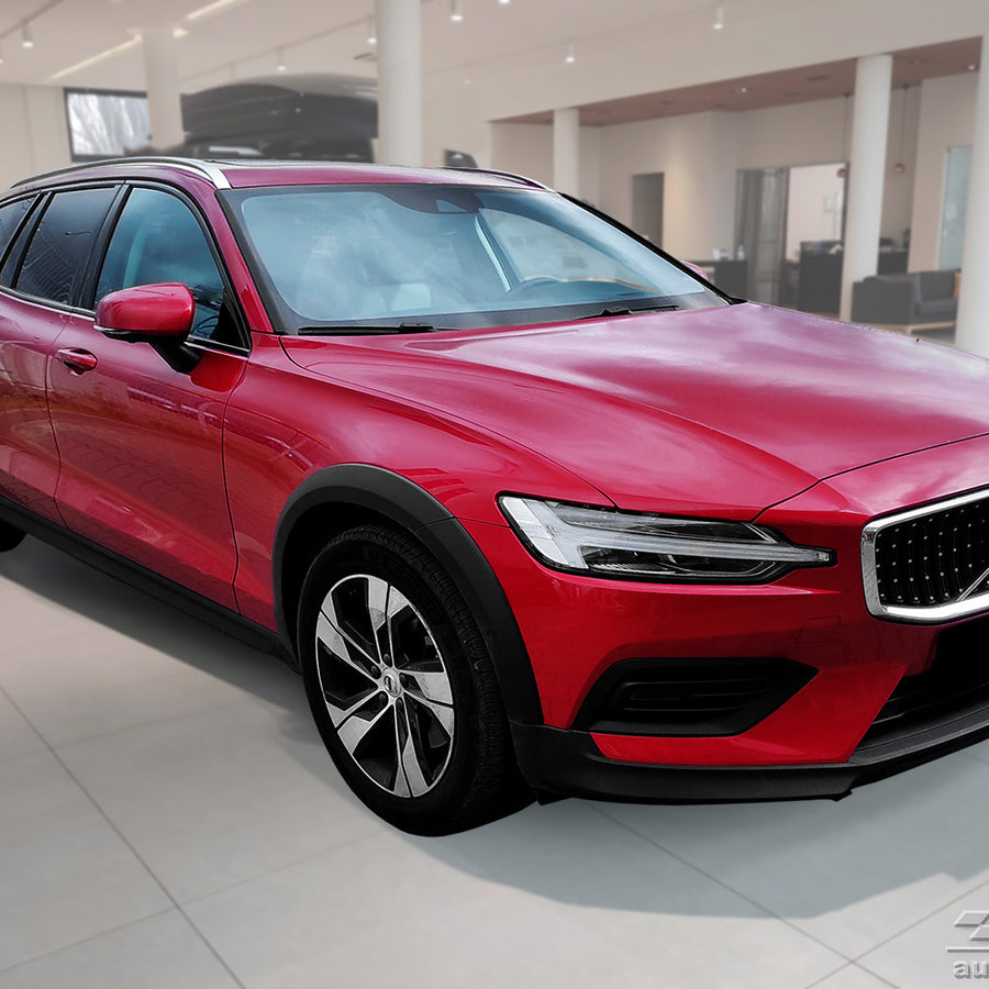 Geriffelter Kantenschutz für  Volvo V60 II Schwarz Matt