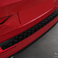 Geriffelter Kantenschutz für  Volvo V60 II Schwarz Matt