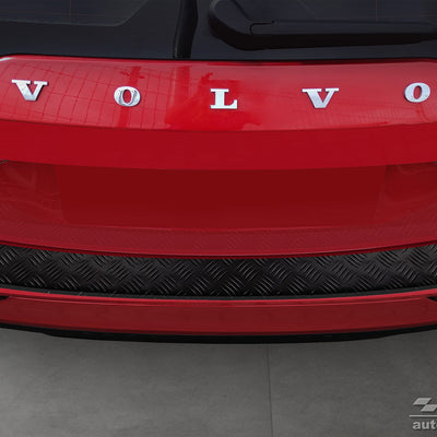 Geriffelter Kantenschutz für  Volvo V60 II Schwarz Matt