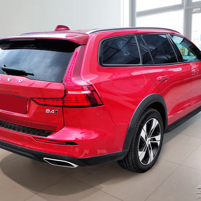 Geriffelter Kantenschutz für  Volvo V60 II Schwarz Matt