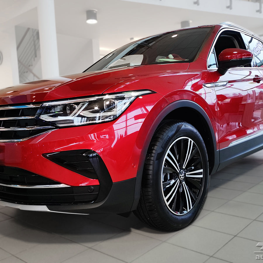 Geriffelter Kantenschutz für VW Tiguan II Schwarz Matt