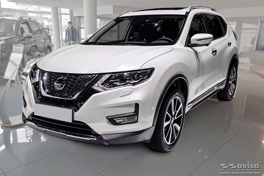 Geriffelter Kantenschutz für Nissan X-Trail III T32 Schwarz Matt