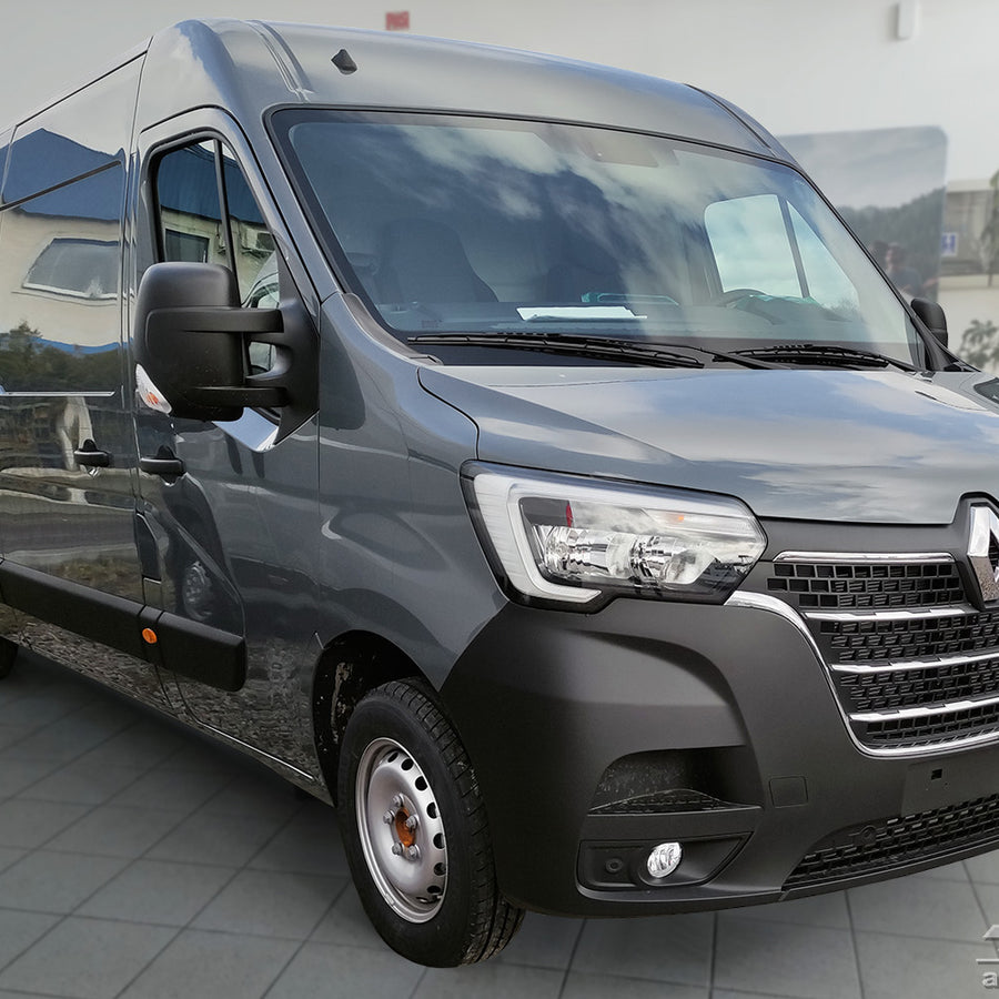 Geriffelter Kantenschutz für Opel Movano Renault Master Nissan NV400 Schwarz Matt