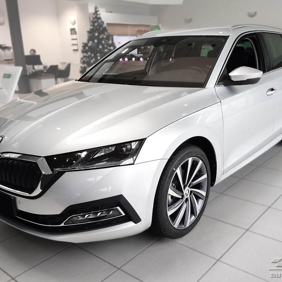 Geriffelter Kantenschutz für Skoda Octavia IV Combi Schwarz Matt