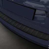 BLACK MATT Ladekantenschutz für SKODA  OCTAVIA III combi FL2016-2019 Schwarz Matt