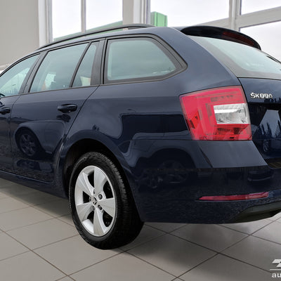 BLACK MATT Ladekantenschutz für SKODA  OCTAVIA III combi FL2016-2019 Schwarz Matt