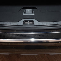 Carbon Ladekantenschutzleiste für Volvo XC60 Poliertes Stahl mit Schwarzer Carbon Farbe