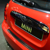Carbon Ladekantenschutzleiste für MINI COOPER III  07.2014-> Schwarzer Stahl mit schwarzer Carbon Farbe
