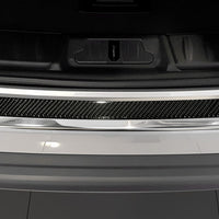 Carbon Ladekantenschutzleiste für Jaguar F-Pace Poliertes Stahl mit Schwarzer Carbon Farbe