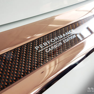 Carbon Ladekantenschutzleiste für BMW  X3 ( F97 ) M Competition 2019-2021 / G01 M-pakiet / M-Sport 2017-2021, FL2021-2024 Kupfer poliert - Carbon