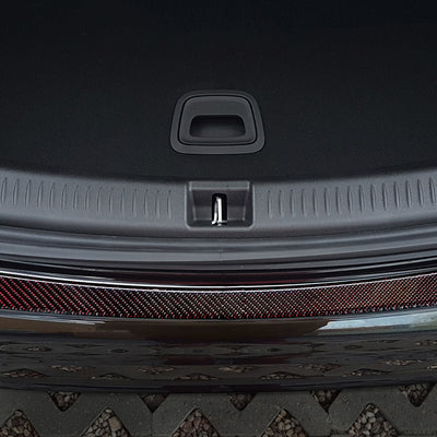 Carbon Ladekantenschutzleiste für MERCEDES  E Class  W213  Limousine 2016-2020, FL2020-2023 Schwarz-Rot Carbon