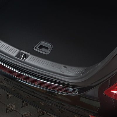 Carbon Ladekantenschutzleiste für MERCEDES  E Class  W213  Limousine 2016-2020, FL2020-2023 Schwarz-Rot Carbon