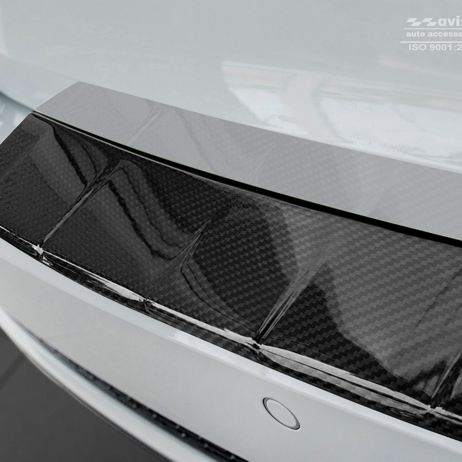 Carbon Ladekantenschutzleiste für AUDI  A4 B9 avant 2015-> Schwarz Carbon