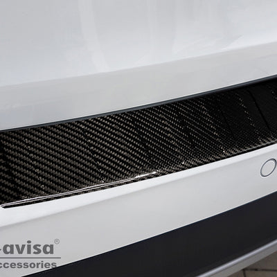 Carbon Ladekantenschutzleiste für AUDI  A4 B9 ALLROAD 2016-2019, FL2019-> Schwarz Carbon