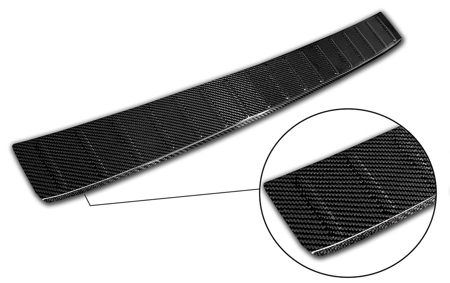 Carbon Ladekantenschutzleiste für VOLKSWAGEN T-Cross 2018->2024, FL 2024-> Schwarz Carbon