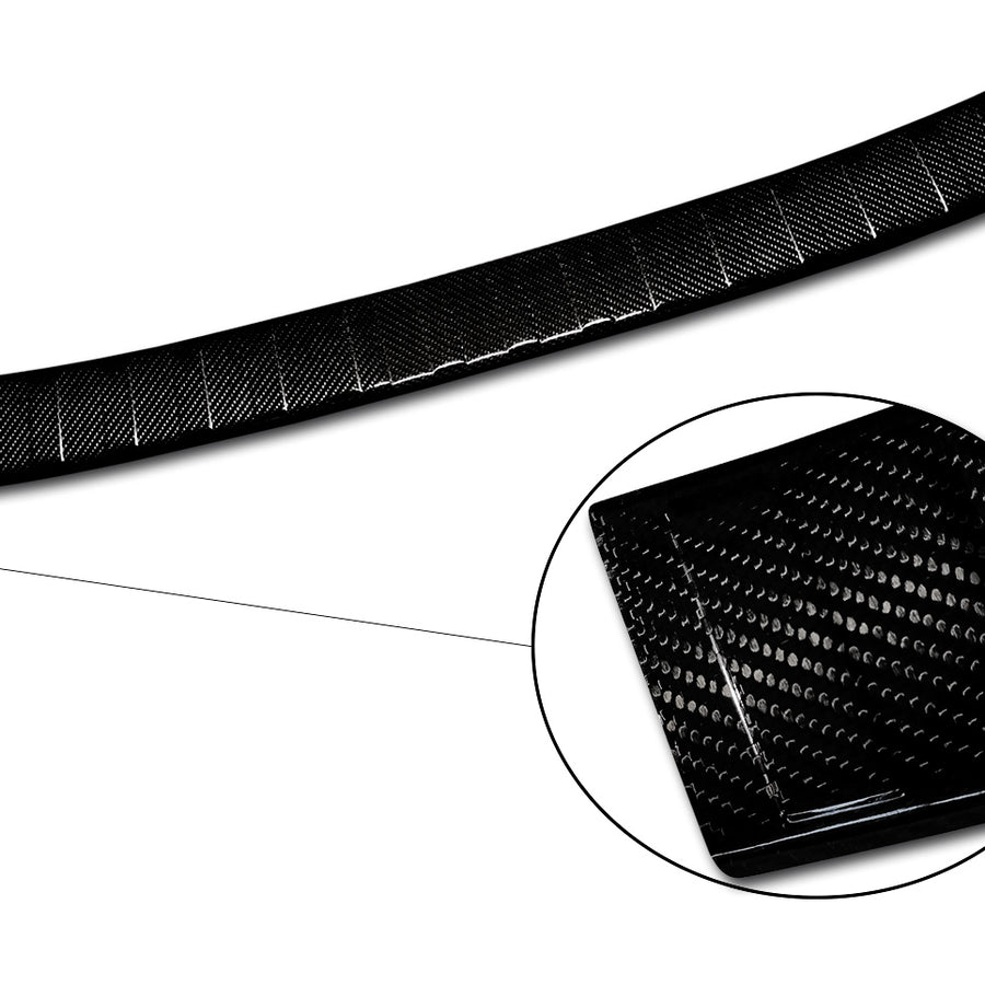 Carbon Ladekantenschutzleiste für VOLKSWAGEN  GOLF SPORTSVAN  2014-2017, FL2017-> Schwarz Carbon